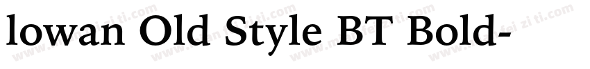 lowan Old Style BT Bold字体转换